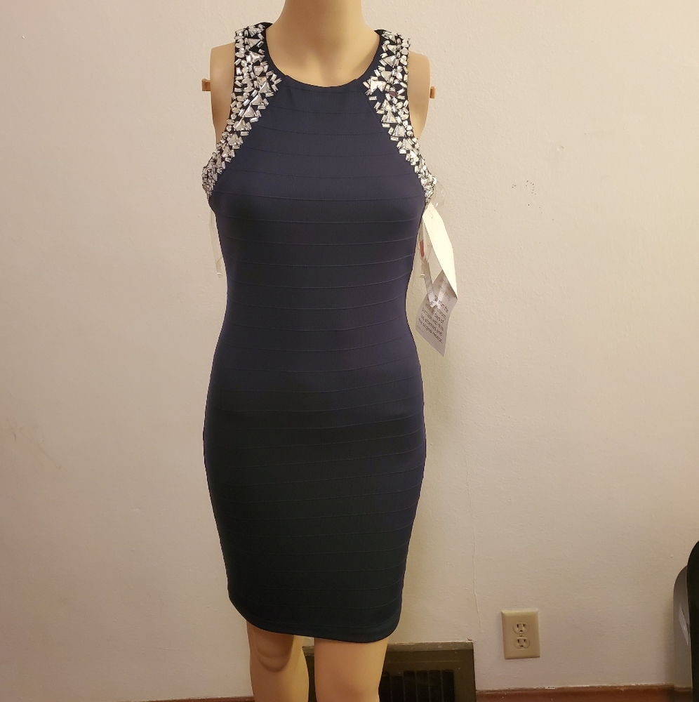 Formal Beaded Mini Dress